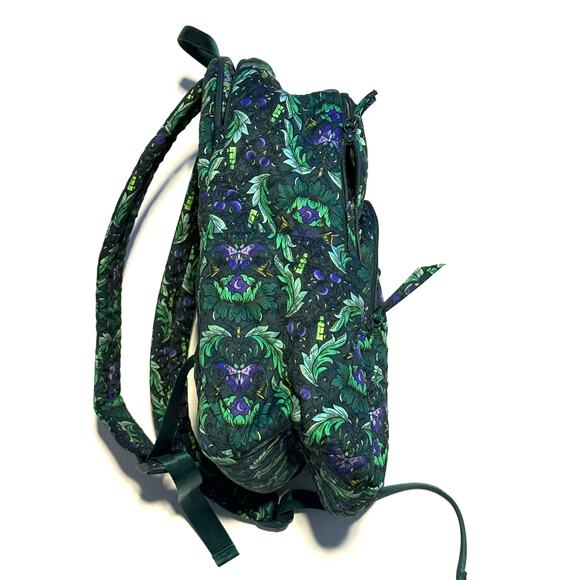 Vera Bradley Wicked Bancroft Backpack Green Lrg Wickedly Beautiful 15.5x12X8” main image 5
